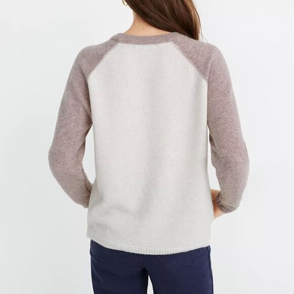 MADEWELL Colorblock Allister Pullover Sweater in Coziest Yarn L - Picture 5 of 10